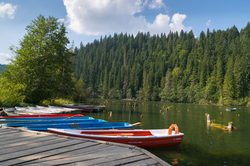 Red Lake (Lacul Rosu), Eastern Carpathians Mountains, Moldavia region, Romania, Europe