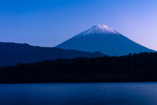 Mount Fuji and lake Saiko