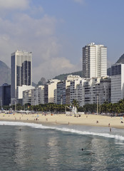 Fototapeta premium Brazil, City of Rio de Janeiro, View of the Copacabana Beach.