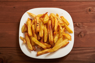 fried French fries on a plate