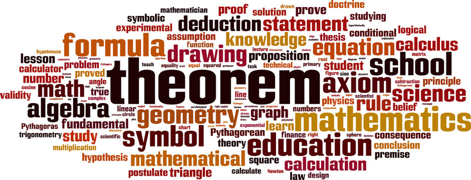 Theorem word cloud concept. Vector illustration