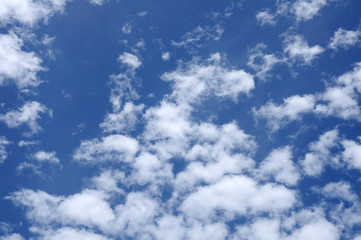 Daylight blue sky with clouds for background.