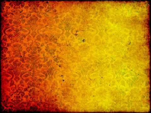 dirty yellow red grunge paper