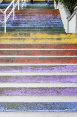 Colorful stairs in Istanbul
