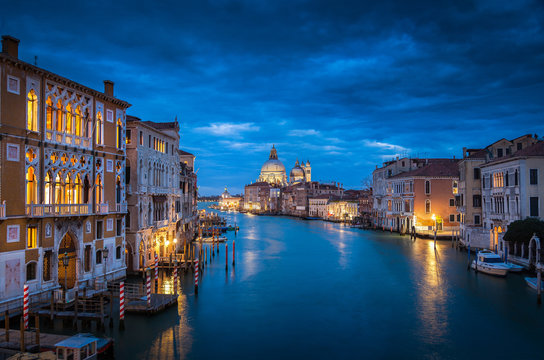 Canal Grande in mystic twilight, Venice, Italy