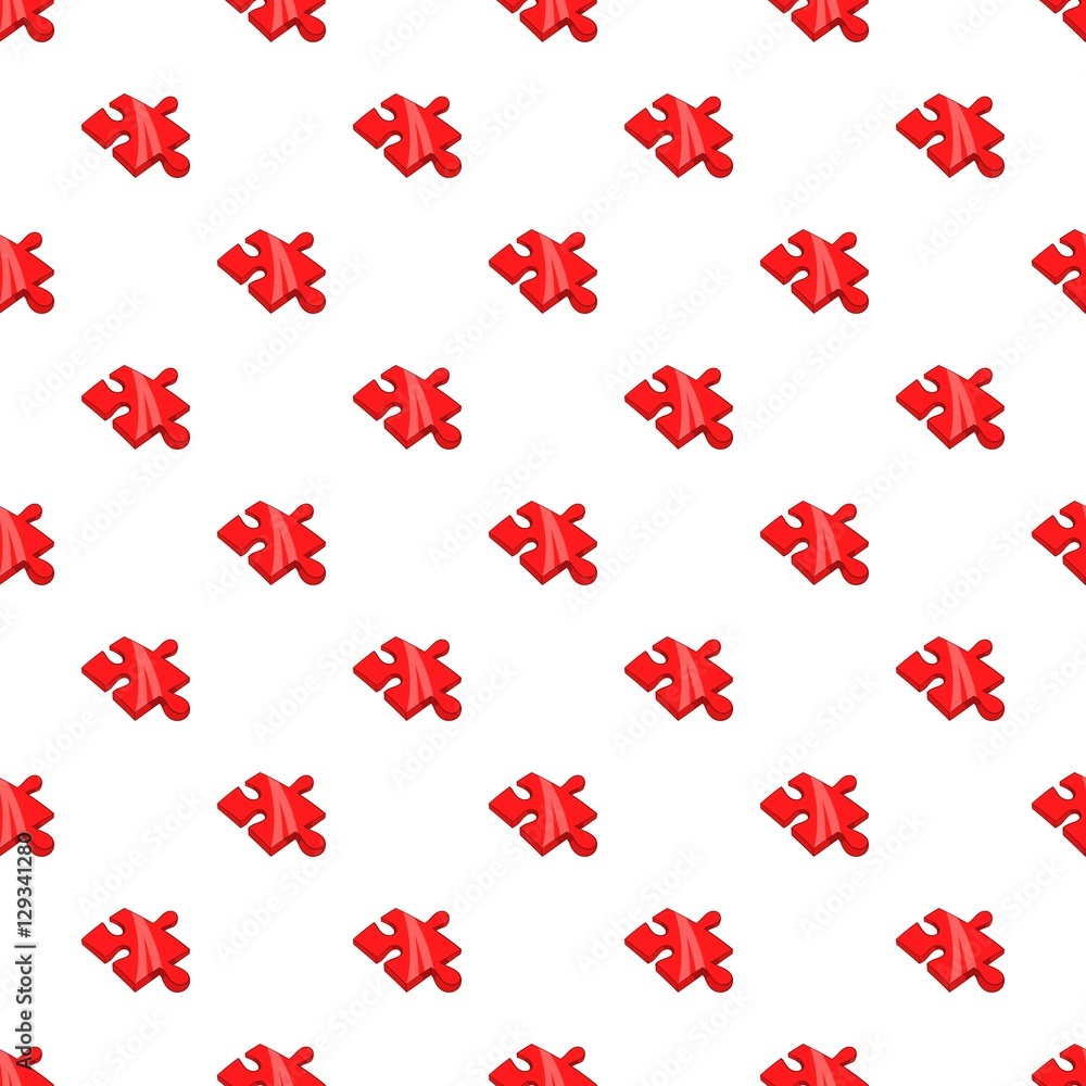 Poster piece of puzzle pattern. cartoon illustration of piece of puzzle vector pattern for web
