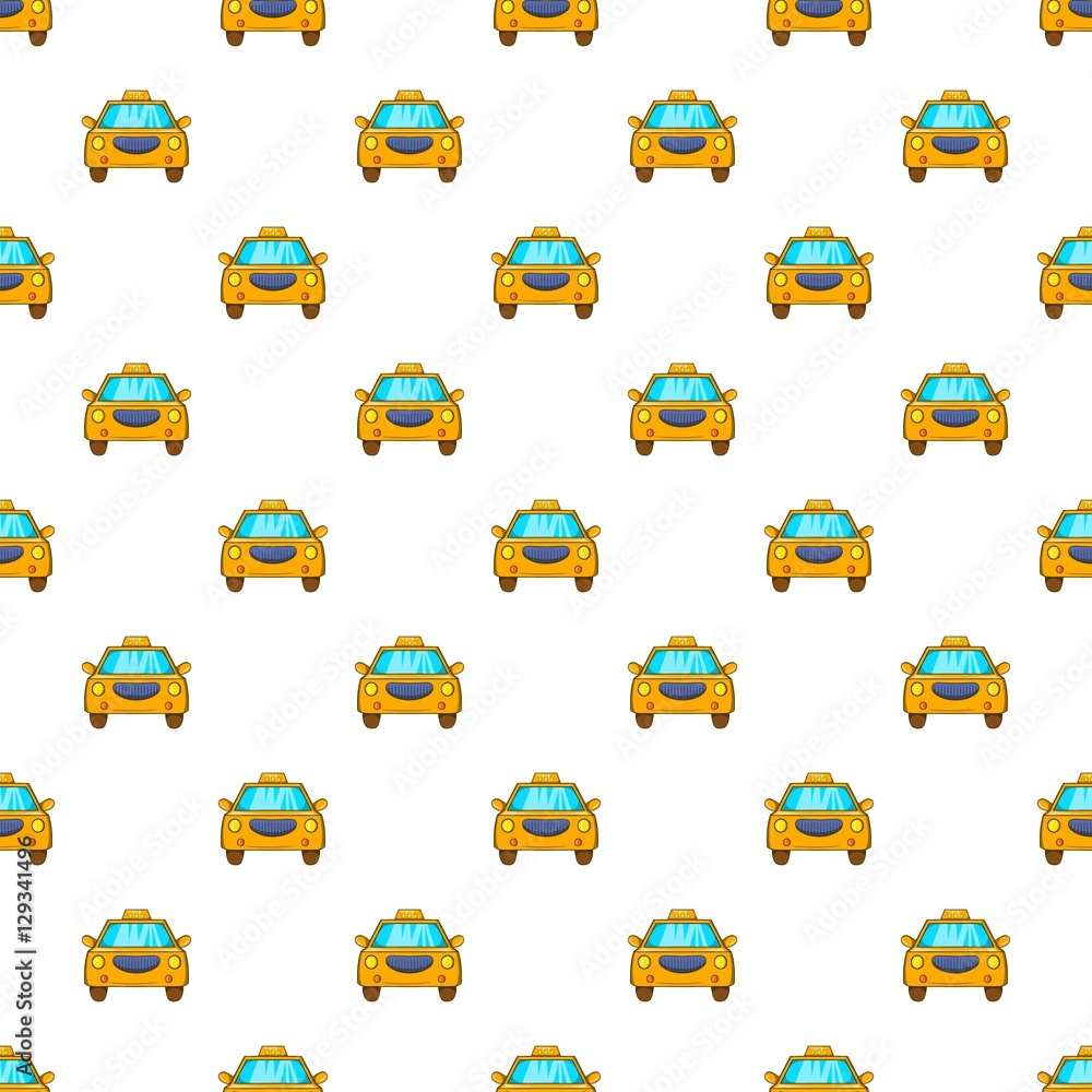 Poster taxi pattern. cartoon illustration of taxi vector pattern for web