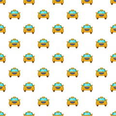 Fototapeta premium Taxi pattern. Cartoon illustration of taxi vector pattern for web
