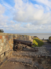 Fototapeta na wymiar Uruguay, Colonia Department, Colonia del Sacramento, View of the historic quarter walls.