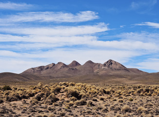 Bolivia, Potosi Department, Landscape of the Sur Lipez Province.