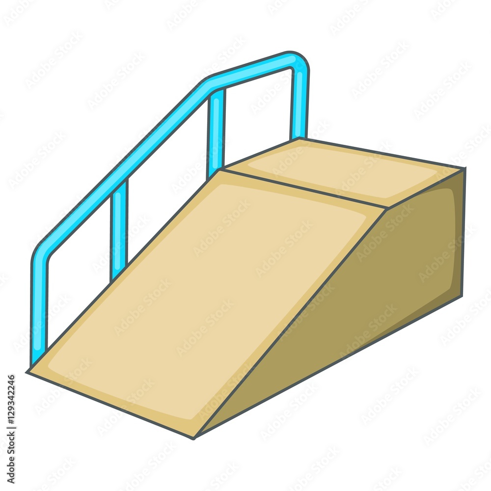 Poster ramp for the disabled icon. cartoon illustration of ramp for the disabled vector icon for web design