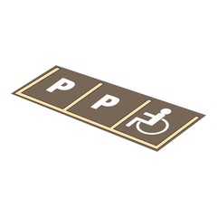 Disabled parking icon. Cartoon illustration of disabled parking vector icon for web design