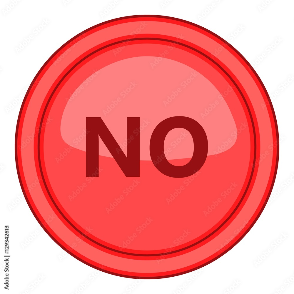 Poster yes red circle button icon. cartoon illustration of yes red circle button vector icon for web