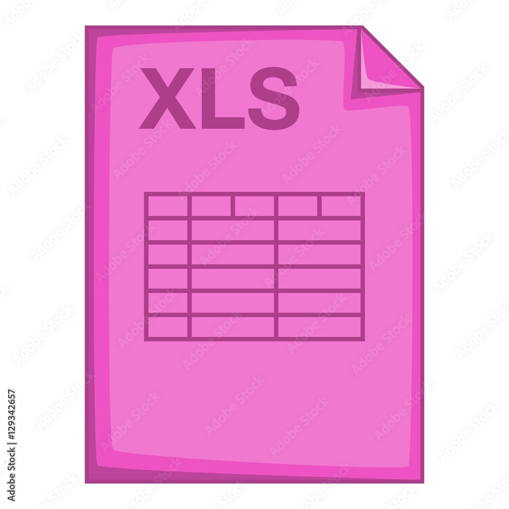 Poster xls file icon. cartoon illustration of xls file vector icon for web
