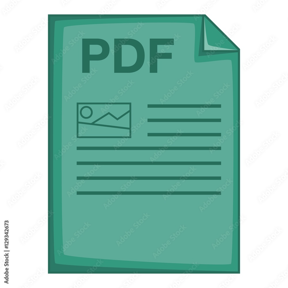 Poster pdf file icon. cartoon illustration of pdf file vector icon for web