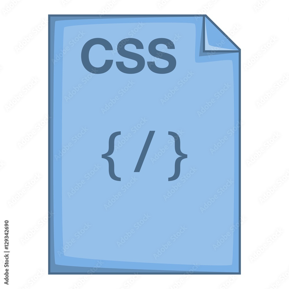 Poster css file icon. cartoon illustration of css file vector icon for web