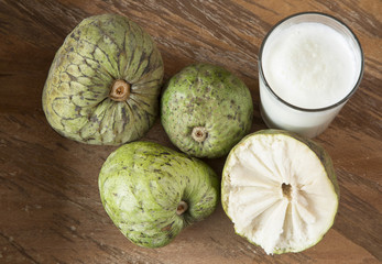 Cherimoya fruit (Annona cherimola)