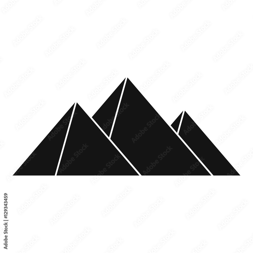 Aufkleber pyramids icon. simple illustration of pyramids vector icon for web