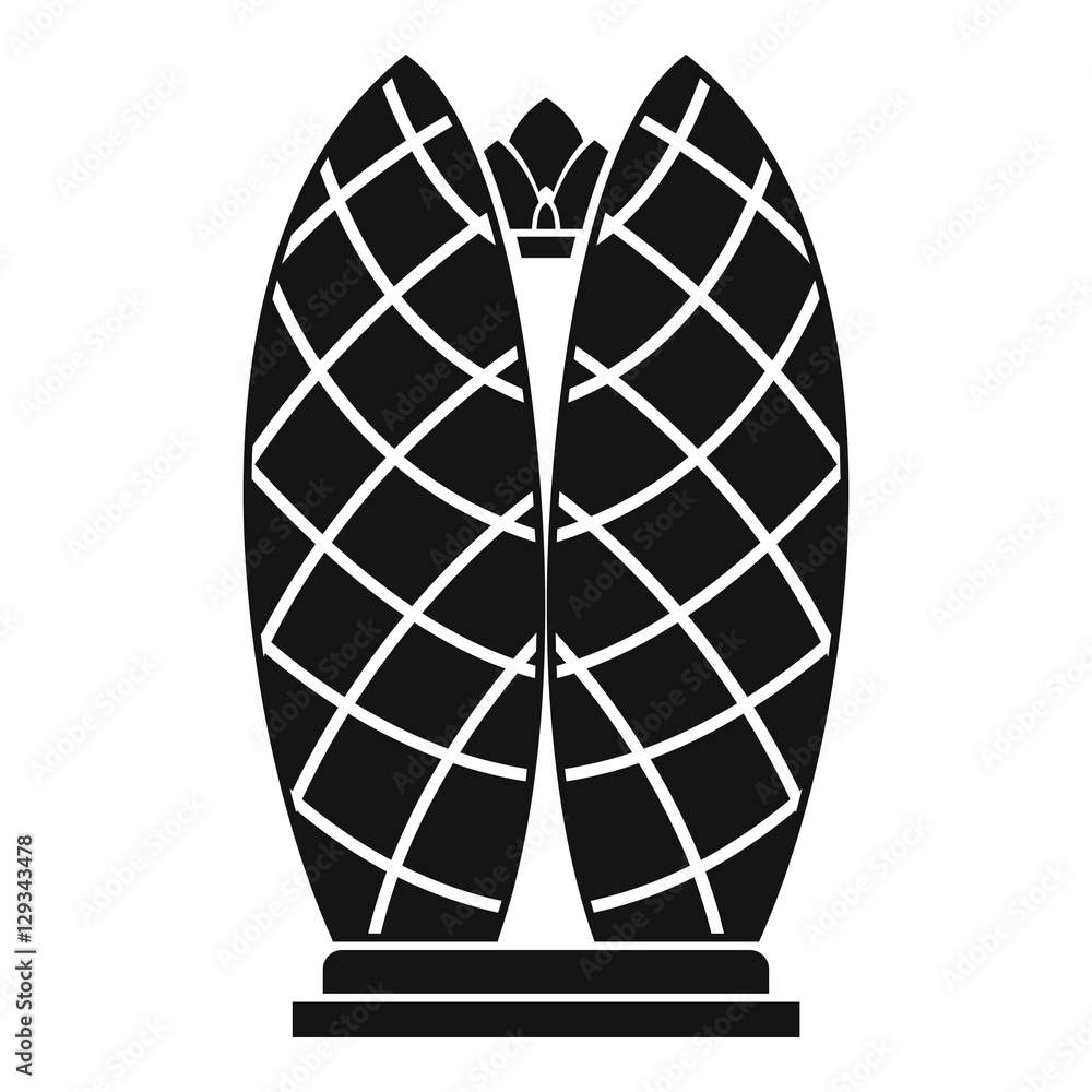 Aufkleber skyscraper icon. simple illustration of skyscraper vector icon for web