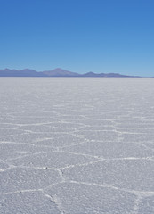 Fototapeta na wymiar Bolivia, Potosi Department, Daniel Campos Province, View of the Salar de Uyuni, the largest salt flat in the world.