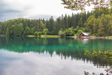 Beautiful Lake Landscape At Summer