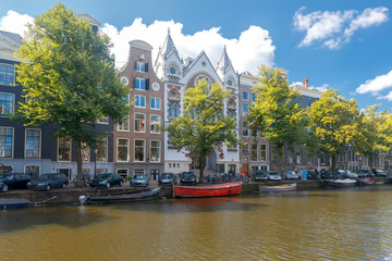 Obraz premium Amsterdam. Old city canal.