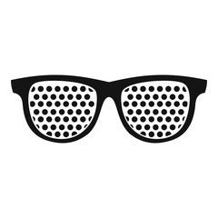Black pinhole glasses icon. Simple illustration of black pinhole glasses vector icon for web
