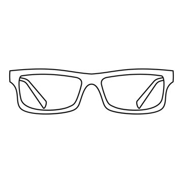Glasses icon. Outline illustration of glasses vector icon for web