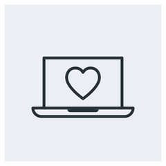 Fototapeta premium Love computer icon