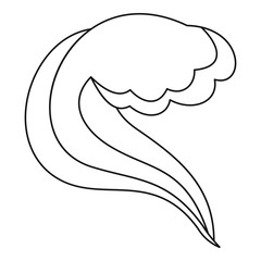 Water wave icon. Outline illustration of water wave vector icon for web