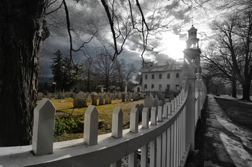 Church and Cemetery in Vermont