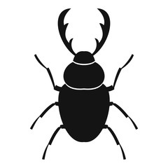 Stag beetle icon. Simple illustration of stag beetle vector icon for web