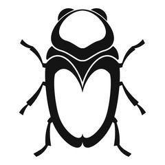 Scarab beetle icon. Simple illustration of scarab beetle vector icon for web