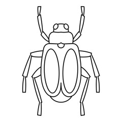 Beetle bug icon. Outline illustration of beetle bug vector icon for web