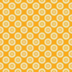 Vector gears icons seamless patterns