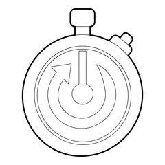 Stopwatch icon. Outline illustration of stopwatch vector icon for web