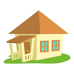 Bungalow icon. Cartoon illustration of bungalow vector icon for web