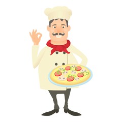 Italy chef icon. Cartoon illustration of italy chef vector icon for web