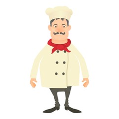 Smiling chef icon. Cartoon illustration of smiling chef vector icon for web