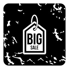 Big sale icon. Grunge illustration of big sale vector icon for web
