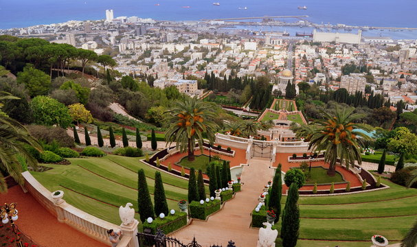 Bahai Gärten in der Stadt Haifa