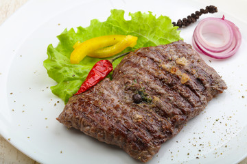Grilled beef steak
