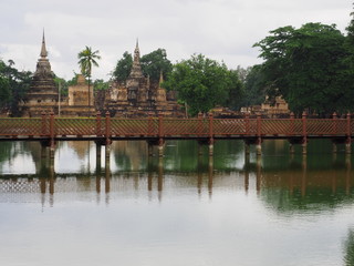 archaeological site at Sukhothai  in Thailand