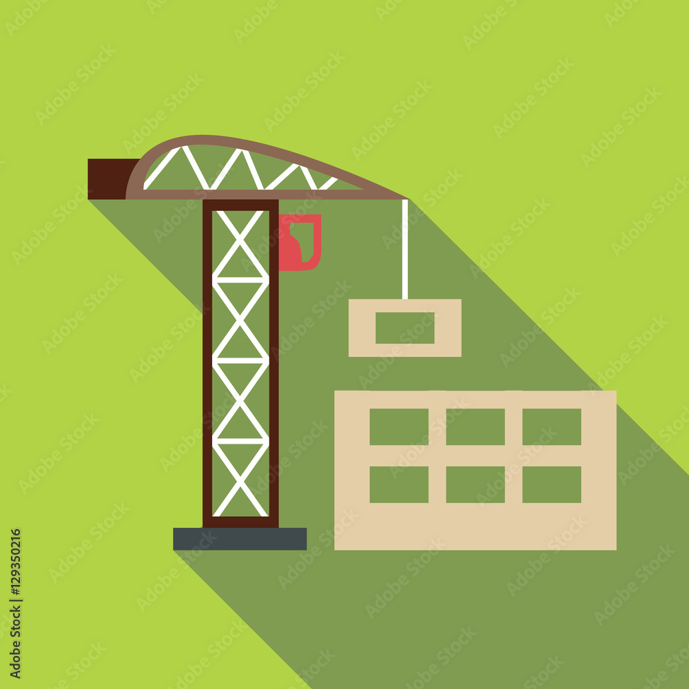 Aufkleber crane with load icon. flat illustration of crane with load vector icon for web