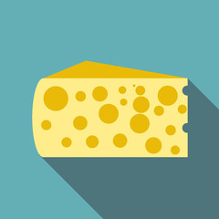 Cheese icon. Flat illustration of cheese vector icon for web