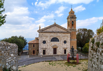 Fototapeta na wymiar Church of the Madonna del Soccorso, Montalcino, Tuscany, Italy.