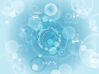 Fototapeta premium biological background with hud elements