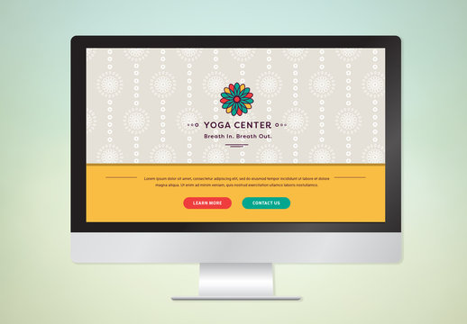 Landing Page for Yoga Studio Layout