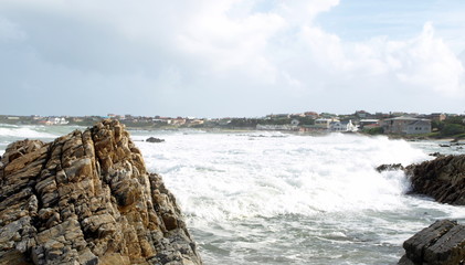 Fototapeta na wymiar Landscape view of a seaside town