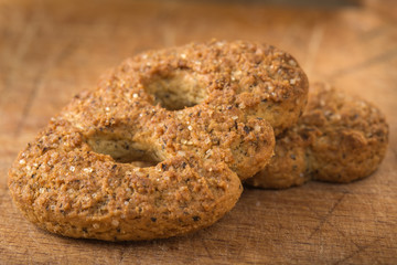 Homemade buckwheat flour cookies with brown sugar